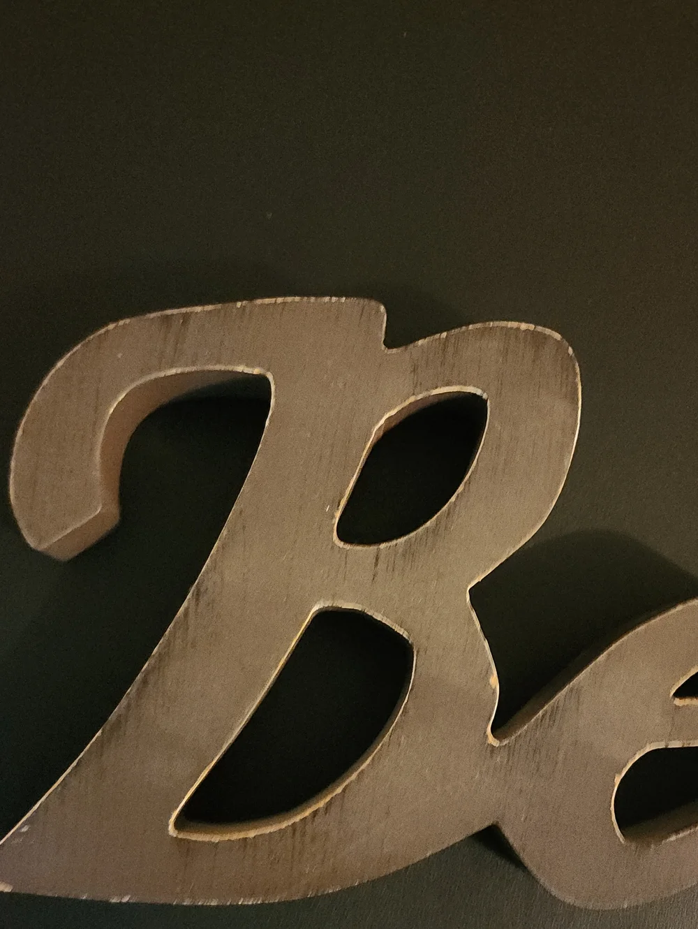 Believe Script Wall Accent in Brown
